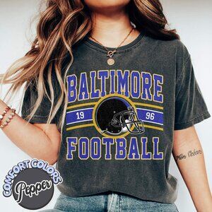 Baltimore Football Retro Design Comfort Colors T-Shirt 166